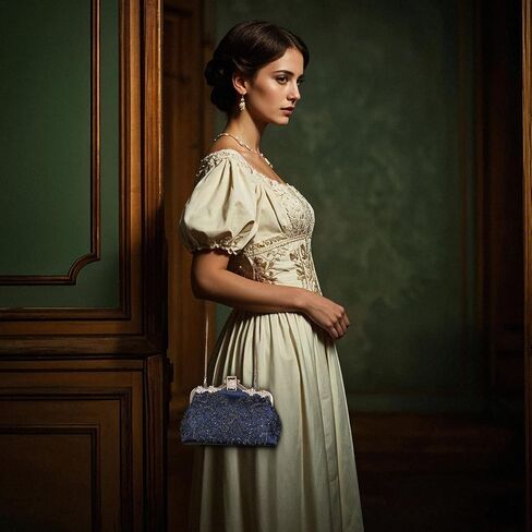 UBORSE Women's Embroidered Beaded Sequin Evening Clutch Large Wedding Party Purse Vintage Bags in Kuwait