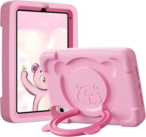 PZOZ iPad Mini 6 Kids Case Compatible for iPad Mini 6th Generation 8.3 inch 2021, EVA Shockproof Rotate Handle Folding Stand Heavy Duty Protective Cute Cover for Boys Girls (Purple) in Kuwait