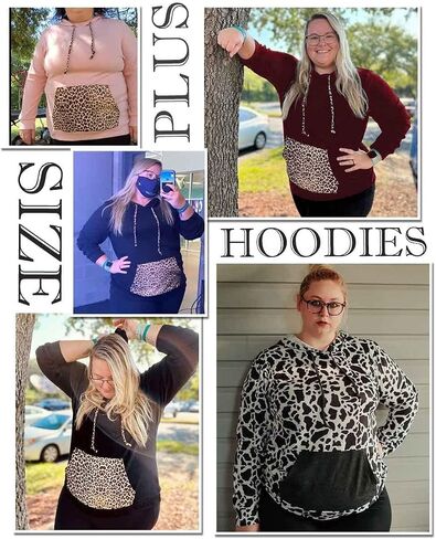RITERA Plus Size Hoodies For Women Casual Sweatshirt Fall Winter Long Sleeve Oversize Pullover Tops in Saudi Arabia