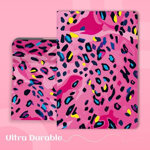 فنون بيركين متوافقة مع iPad Pro 2nd/3rd/4th Generation Case (11 inch) Case 2022 2021 2020 Folio Case Leather Cover Floral Garden Pink Wining Flowers and Grass in Kuwait