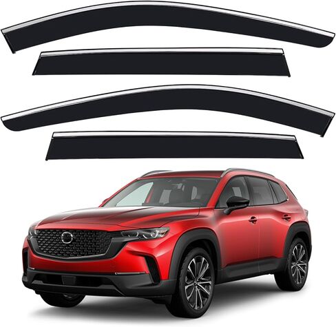 Vesul Tape-On Window Visor Compatible with Subaru Crosstrek 2024 Touring Limited Wilderness Convenience Sport Premium Base Rain Guard Window Wind Deflector Shield Cover Visor Dark Black in Kuwait