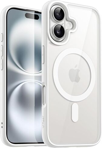الحالة المغناطيسية لـ Jetech لـ iPhone 16 6.1 بوصة متوافقة مع Magsafe ، وغطاء المصد للهاتف المقاوم للصدمة ، وإطار TPU غير اللامع بالألوان ، ودخل مضاد للخلع (أسود) in Kuwait