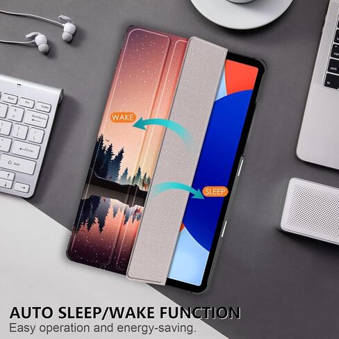 Case Compatible with Xiaomi Redmi Pad SE 8.7 inch 2024,Lightweight Trifold Stand Folio Slim Smart Cover,Black in Kuwait