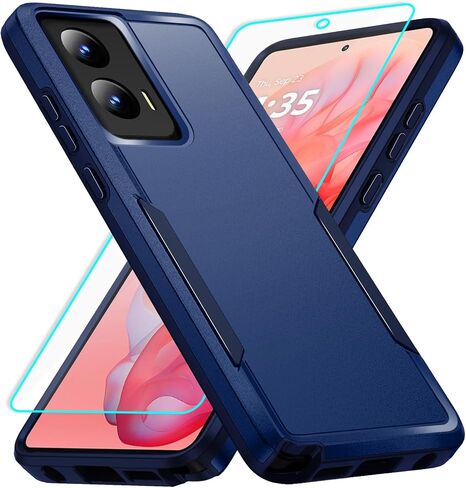 for Moto G Stylus 5G 2024 Case with Screen Protection: Heavy Duty Protective Shockproof and Scratch Proof Cell Phone case for Samsung Moto G Stylus 5G 2024 5G -Black in Kuwait