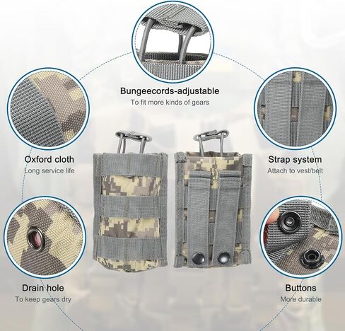 PATIKIL Outdoor M4/M16 Open Top Pouch, Accessories Bag Holder for Walkie-Talkies in Kuwait