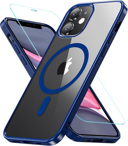 BESINPO Magnetic Case for iPhone 11 Case with Built-in Screen Protector, [Compatible with MagSafe] 360 Full-Body Shockproof Protective Phone Cover for iPhone 11 Phone Case 6.1 inch, Black in Kuwait