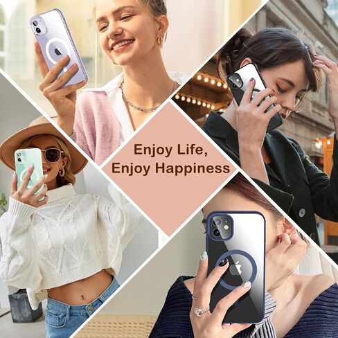 BESINPO Magnetic Case for iPhone 11 Case with Built-in Screen Protector, [Compatible with MagSafe] 360 Full-Body Shockproof Protective Phone Cover for iPhone 11 Phone Case 6.1 inch, Black in Kuwait