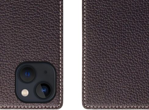 SLG D8 CALLE GRAIN LEATHE WALLET CASE لـ iPhone 13 Pro - نمط مذكرات مصنوع يدويًا مع حاملي البطاقات وجيب نقدي جانبي ، ومربع هدايا متضمن (etoffe cream) in Kuwait