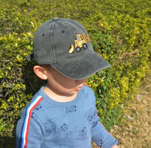 Excavator Toddler Baseball Hat, Embroidery Adjustable Kids Baseball Hat, Toddler Boy Hat Big Brother Gift Age 2-8 in Kuwait
