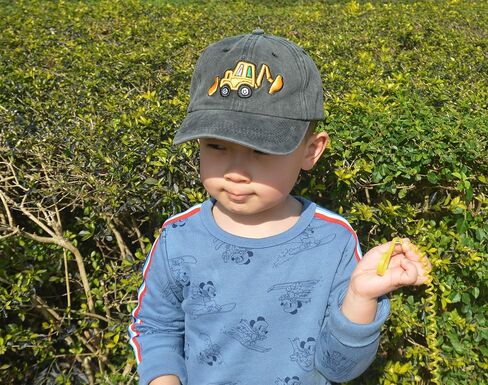 Excavator Toddler Baseball Hat, Embroidery Adjustable Kids Baseball Hat, Toddler Boy Hat Big Brother Gift Age 2-8 in Kuwait