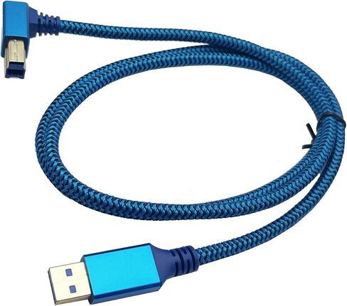 Seadream Angled USB 3.0 Printer Cable;10FT 3M SuperSpeed USB 3.0 A Male Plug to USB 3.0 B Male Right Angle Cable, USB 3.0 A (M) to USB 3.0 B (M) Right Angle in Kuwait