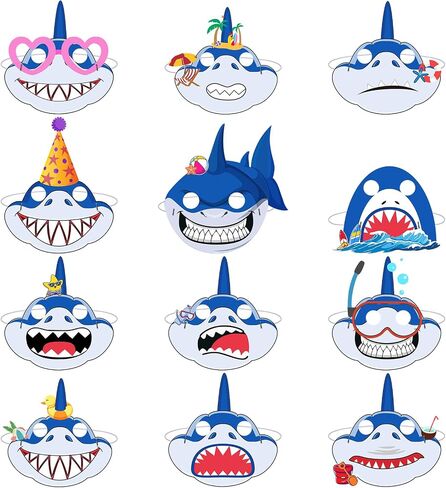 Minatee 24 Pieces Jurassic Dinosaur Masks Birthday Funny Decorations for Kids Party Supplies Dinosaur Party Mask Theme Birthday Gifts for Boys and Girls(Dinosaur) in Saudi Arabia