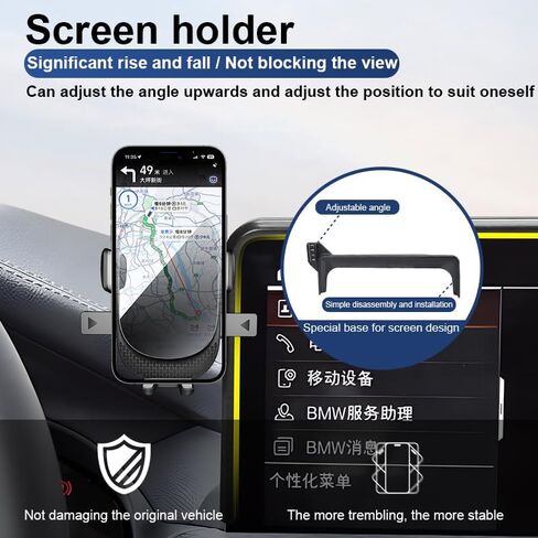 Car Phone Holder for Ford Mustang Auto Accessories [Only for 2015-2023 Mustang] [Auto Lock Hands Free Cell Phone Mount Car fits for iPhone & All Smartphones] in Kuwait