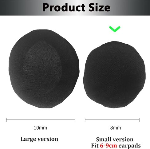 Adhiper Headphone Covers Ear Covers, 2Pcs Ice Silk Fabric Ear Pads Covers for Gym, Gaming, Washable & Stretchable Headphone Sweat Covers for Headphones with 8-11cm(3.1" - 4.3") Earpads in Kuwait