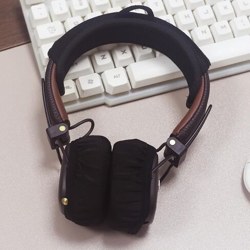Adhiper Headphone Covers Ear Covers, 2Pcs Ice Silk Fabric Ear Pads Covers for Gym, Gaming, Washable & Stretchable Headphone Sweat Covers for Headphones with 8-11cm(3.1" - 4.3") Earpads in Kuwait