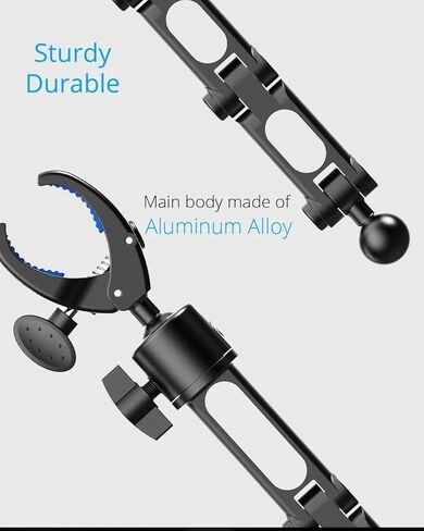 Upgrade Rear View Mirror Phone Holder Mount for Car, Aluminum Multi-Directional metal arms and 360-degree Rotatable Retractable, Essentials Accessories Compatible with iphone android - silvery white in Kuwait