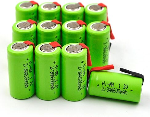 2/3AA 1.2V 600MAH NI-MH بطارية W/علامات التبويب استبدال للأجهزة التي يتحكم فيها الراديو ، والأدوات الكهربائية ولعبها ، والدراجات الكهربائية ، والأعداد ، واثنين من الراديو ، والسيارات الهجينة ، والحلايات الكهربائية (8 عبوات مع علامات التبويب) in Kuwait