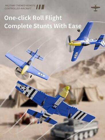 RC طائرة 3 قنوات P51 طائرة التحكم عن بعد موستانج ألعاب مقاتلة، 2.4 جيجا هرتز Smart Gyro Stabilizer RTF طائرة شراعية مع بطاريتين، سهلة الطيران للبالغين والأطفال المبتدئين والأولاد in Kuwait