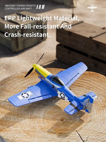 RC طائرة 3 قنوات P51 طائرة التحكم عن بعد موستانج ألعاب مقاتلة، 2.4 جيجا هرتز Smart Gyro Stabilizer RTF طائرة شراعية مع بطاريتين، سهلة الطيران للبالغين والأطفال المبتدئين والأولاد in Kuwait