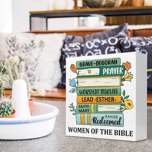 Bible Verse Wood Sign Desk Decor,God is Good Christian Wood Block Signs,Religious Wood Plaque Signs Decor,Scripture Decor for Desk Shelf Tabletop Decoration Home Office in Saudi Arabia