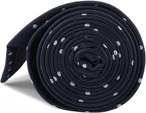 OTAA Navy Blue Tie with Red Polka Dots Casual Ties for Men - Perfect Neck Tie for Groomsmen Wedding Ties or Formal Occasions - Ideal Gifts for Him in Kuwait