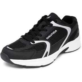 Nautica Mens Running Sneakers Sport Fashion Lace-Up Athletic Soft Shoes for Gym Tennis Men – Cushioned, Breathable, Lightweight & Comfortable