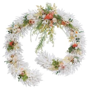 9FT Wedding Arch Flower Garland, Handmade Wedding Table Decorations,Head Table Floral Decor for Noble and Charming Wedding Ceremony