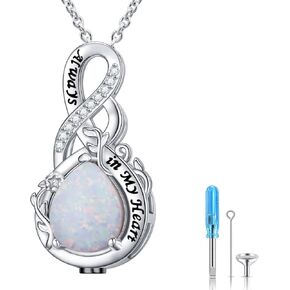 Yearace Urn Necklace for Ashes Sterling Silver Filigree Locket Necklace that Holds Pictures Heart Keepsake Memorial Necklace Cremation Jewelry for Ashes for Women Men