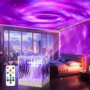 Mubarek Northern Lights Projector ، 18 لون الإضاءة الإضاءة سقف الإسقاط السقف ، إضاءة مزاجية الإضاءة المحيطة عن بعد ، أضواء غرفة نوم ديكور الغرفة الجمالية لمراهقات الفتاة في سن المراهقة