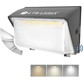 80W MAX Dusk-to-Dawn Outdoor Lighting, LED Wall Pack Lights with Photocell, Color and Wattage Switchable,Bright 10450Lm Security Flood Light for House Commerce, ETL- 4 Pack in Kuwait