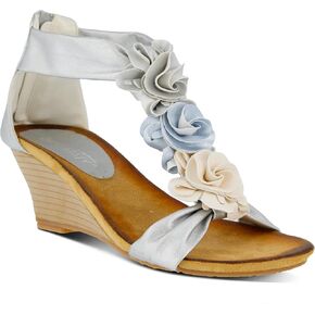PATRIZIA Women's Harlequin Ankle Strap Wedge Sandals Black EU 37 / US 6.5-7
