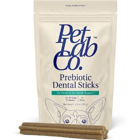 PetLab Co. Dental Sticks – Dog Dental Chews -Target Plaque & Tartar Build-Up at The Source - Designed to Maintain Your Dog’s Oral Health, Keep Breath Fresh and Provide Digestive Help (24 Sticks)
