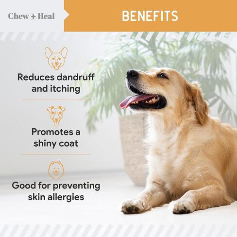 Wild Caught Omega 3 Fish Oil for Dogs - 300mg Softgel Capsules for Healthy Skin and Coat - 180 Dog Fish Oil Pills for Shedding, Dry Itching Skin, and Hot Spots in Kuwait