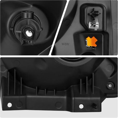 DNA MOTORING Headlamps Headlight Assembly Compatible With 08-14 Ford E150 08-21 E350 E450SD 16-21 F650 F750, Left, Chrome/Amber, HL-OEM-ESD08-CH-AM-L in Saudi Arabia