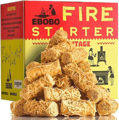 240 PCS Fire Starter Fancares for Fireplace و Wood Stove و Campfires و Grill و Fire Pit و Smoker و BBQ - عصي بداية الفحم بدون رائحة ، مكعبات نارية طبيعية للداخلية والخارجية في الهواء الطلق in Kuwait