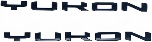 Yoaoo Set 4pack OEM Two Yukon Plus Tailgate Yukon SLT Emblems Letter Badge 3D Compatible with Yukon Denali 2019-2025 84831809 Shiny Chrome in Kuwait