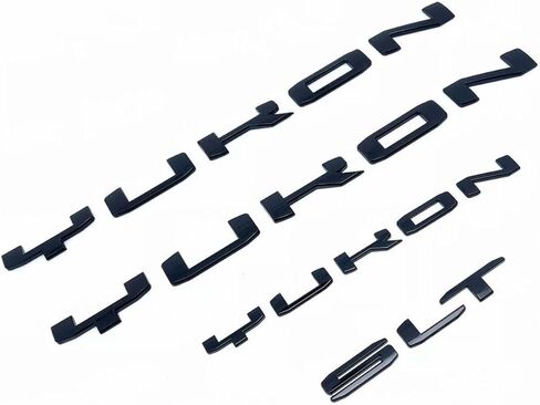 Yoaoo Set 4pack OEM Two Yukon Plus Tailgate Yukon SLT Emblems Letter Badge 3D Compatible with Yukon Denali 2019-2025 84831809 Shiny Chrome in Kuwait