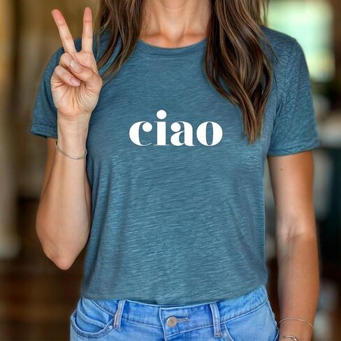 Ciao - Ciao Shirt - Hello - Italy Shirt - Ciao T-shirt - Italian Shirt - Ciao Bella - Italian Hello Shirt - Softstyle Unisex Shirt in Kuwait
