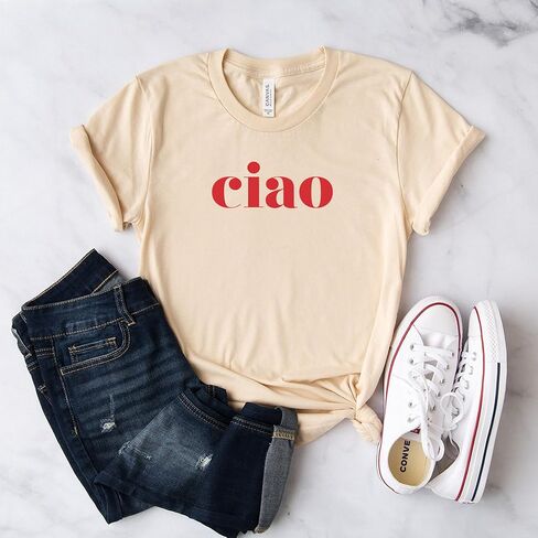 Ciao - Ciao Shirt - Hello - Italy Shirt - Ciao T-shirt - Italian Shirt - Ciao Bella - Italian Hello Shirt - Softstyle Unisex Shirt in Kuwait