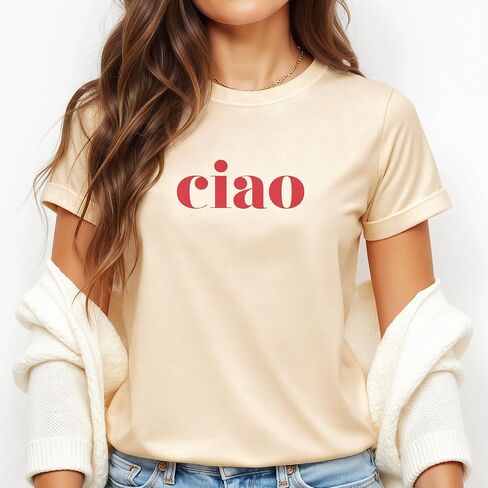 Ciao - Ciao Shirt - Hello - Italy Shirt - Ciao T-shirt - Italian Shirt - Ciao Bella - Italian Hello Shirt - Softstyle Unisex Shirt in Kuwait