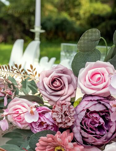 9FT Wedding Arch Flower Garland, Handmade Wedding Table Decorations,Head Table Floral Decor for Noble and Charming Wedding Ceremony in Kuwait