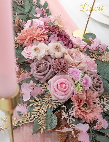 9FT Wedding Arch Flower Garland, Handmade Wedding Table Decorations,Head Table Floral Decor for Noble and Charming Wedding Ceremony in Kuwait