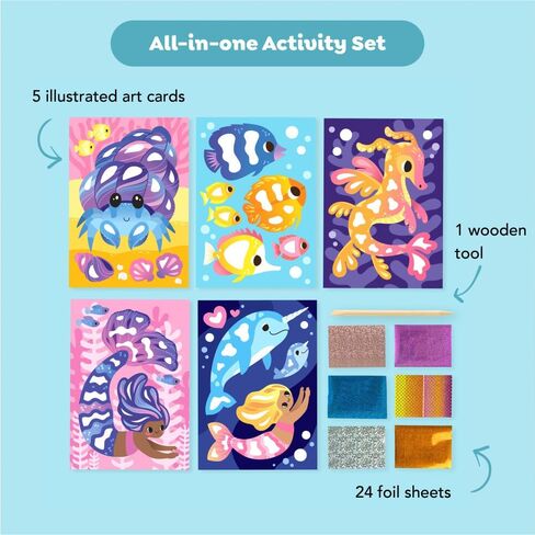Tiger Tribe: Foil Art - Fairy - Activity Set, Foil Sheets, Magical Themed Art Cards, Create Holographic Scenes, Kids Ages 5+ in Saudi Arabia