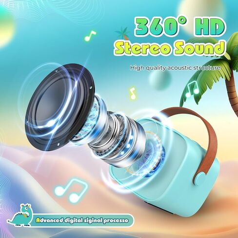 Mini Karaoke Machine Toys Gifts: Kids Toys Easter Birthday Gifts for 4 5 6 7 8 9 Years Old Girl Boy LED Portable Bluetooth Speaker with 2 Wireless Microphone Girl Boy Kid Adult Gift Toy Age 3-12+ in Kuwait