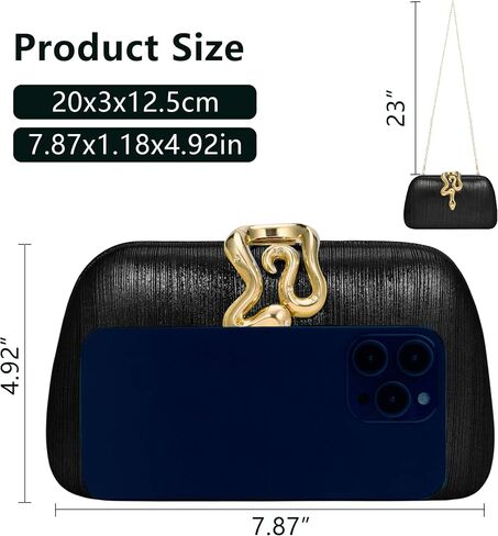 jessie Womens Evening Bags Formal Bridal Wedding Small Clutches Purses Crossbody Prom Cocktail Party Handbags in Kuwait