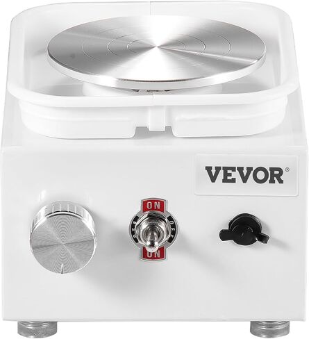 VEVOR Mini Pottery Wheel, 2.56in/3.94in, 2 Turntables Electric Ceramic Wheel Machine, 0-320RPM Adjustable Speed Detachable Basin Forming Machine, 18pcs Accessories, for Art Craft Work Home DIY, Pink in Kuwait