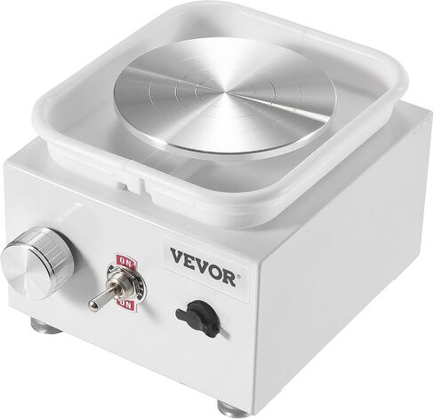 VEVOR Mini Pottery Wheel, 2.56in/3.94in, 2 Turntables Electric Ceramic Wheel Machine, 0-320RPM Adjustable Speed Detachable Basin Forming Machine, 18pcs Accessories, for Art Craft Work Home DIY, Pink in Kuwait