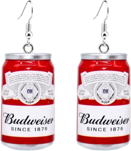 3D Simulation Beer Bottle Earrings Cute Beer Bottle Drop Dangle Earrings Beer Mug Can Earrings Creative Party Jewelry for Women and Girls in Kuwait