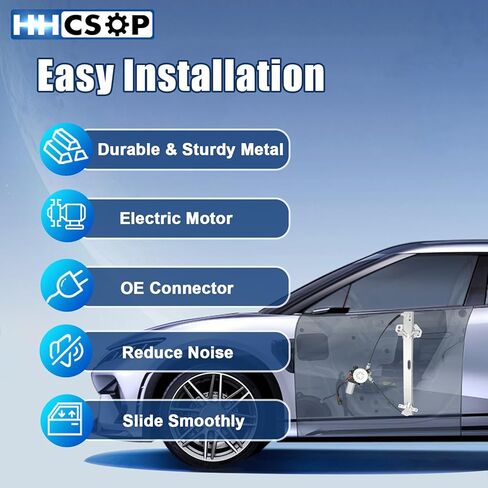 Front Right Passenger Side Power Window Regulator with Motor Replacement for Honda Accord Sedan (4-Door Only) 2003 2004 2005 2006 2007, 741-307 in Kuwait