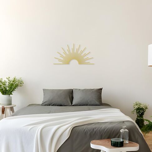 Sun Metal Art Wall Decor Sunshine Metal Art -Sunset And Flying Birds Wall Metal Art Metal Wall Art Setting Sun- Sun Design Wall Art For Room Living Room Kitchen Bedroom，15.8 * 9.8 Inches Black in Kuwait